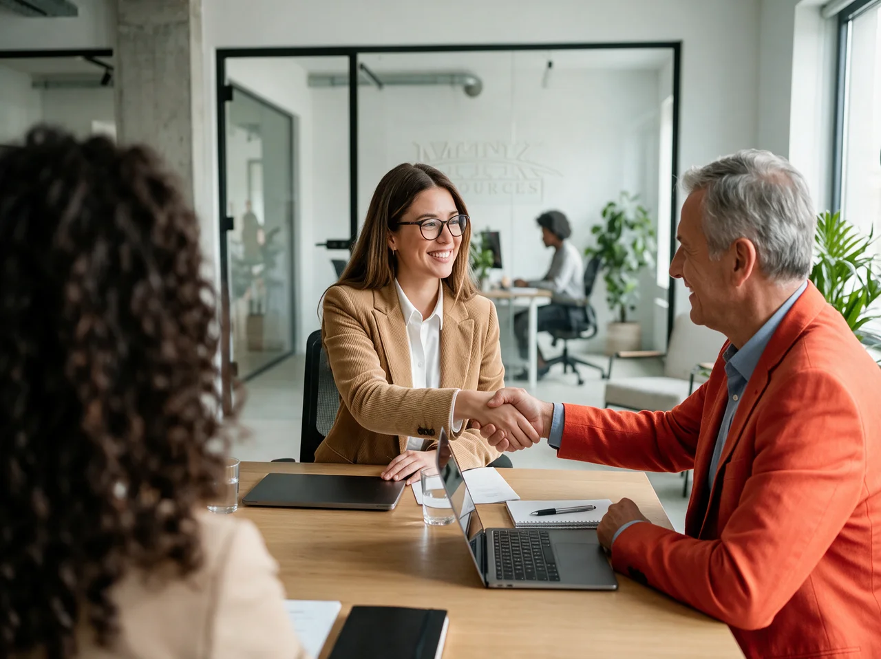 An MTK recruiter meeting with a candidate