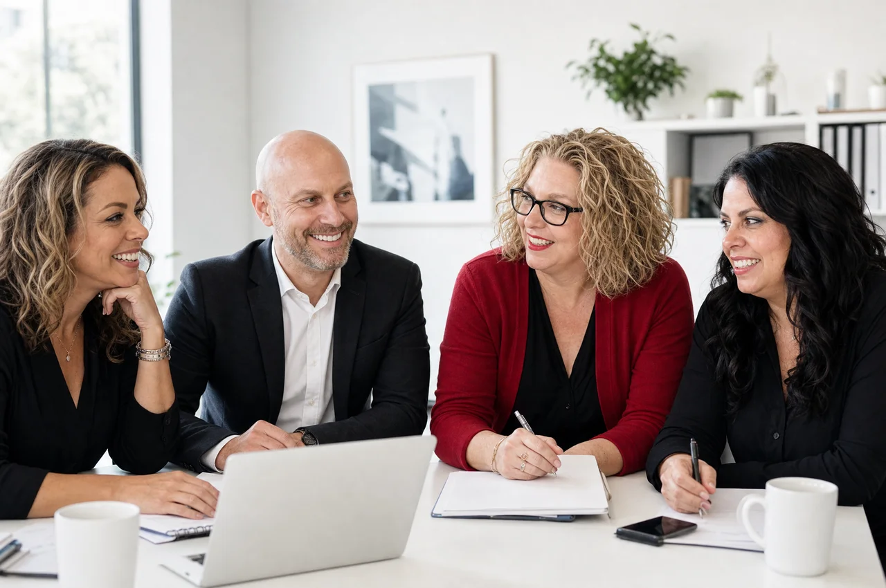 The MTK Resources team collaborating in a meeting